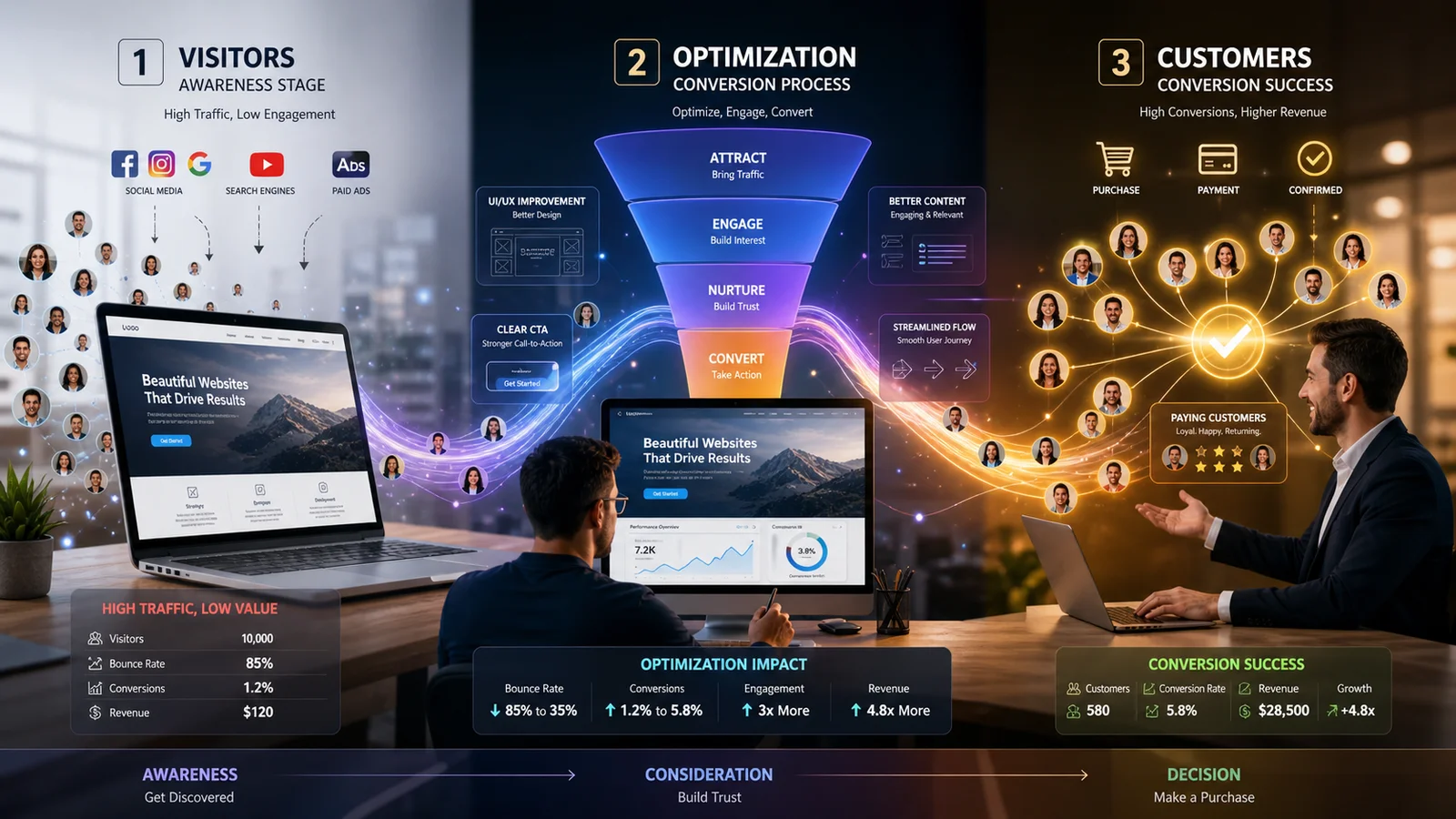 How to Turn Online Visitors Into Paying Customers With Better Conversions