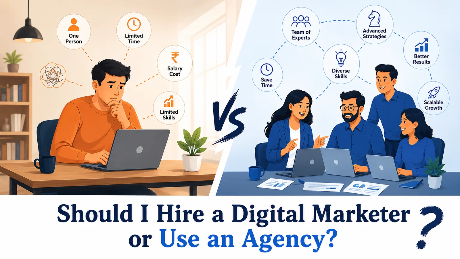 Should I Hire a Digital Marketer or Use an Agency?