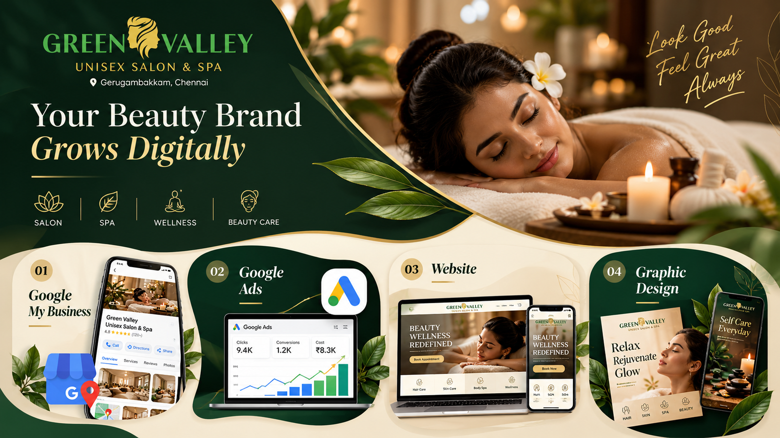 Green Valley Unisex Salon & Spa case study – How Did We Improve Local Google Rankings for Green Valley Salon & Spa?