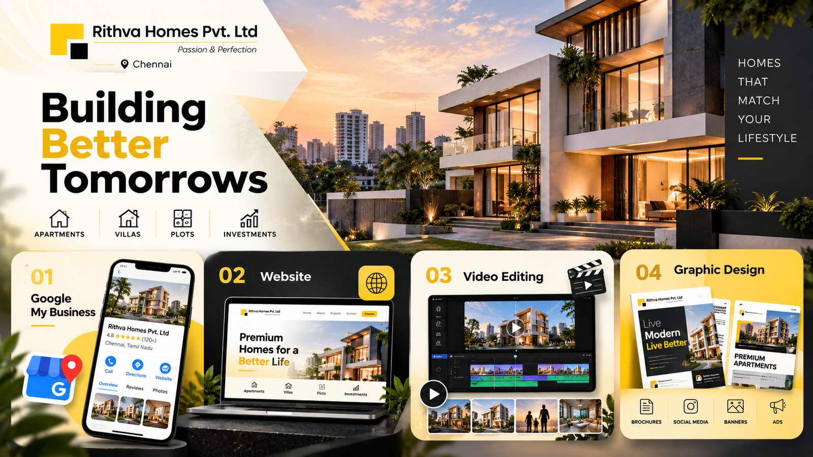 Rithva Homes case study – Our Work: Real Estate SEO and Website Development for Rithva Homes