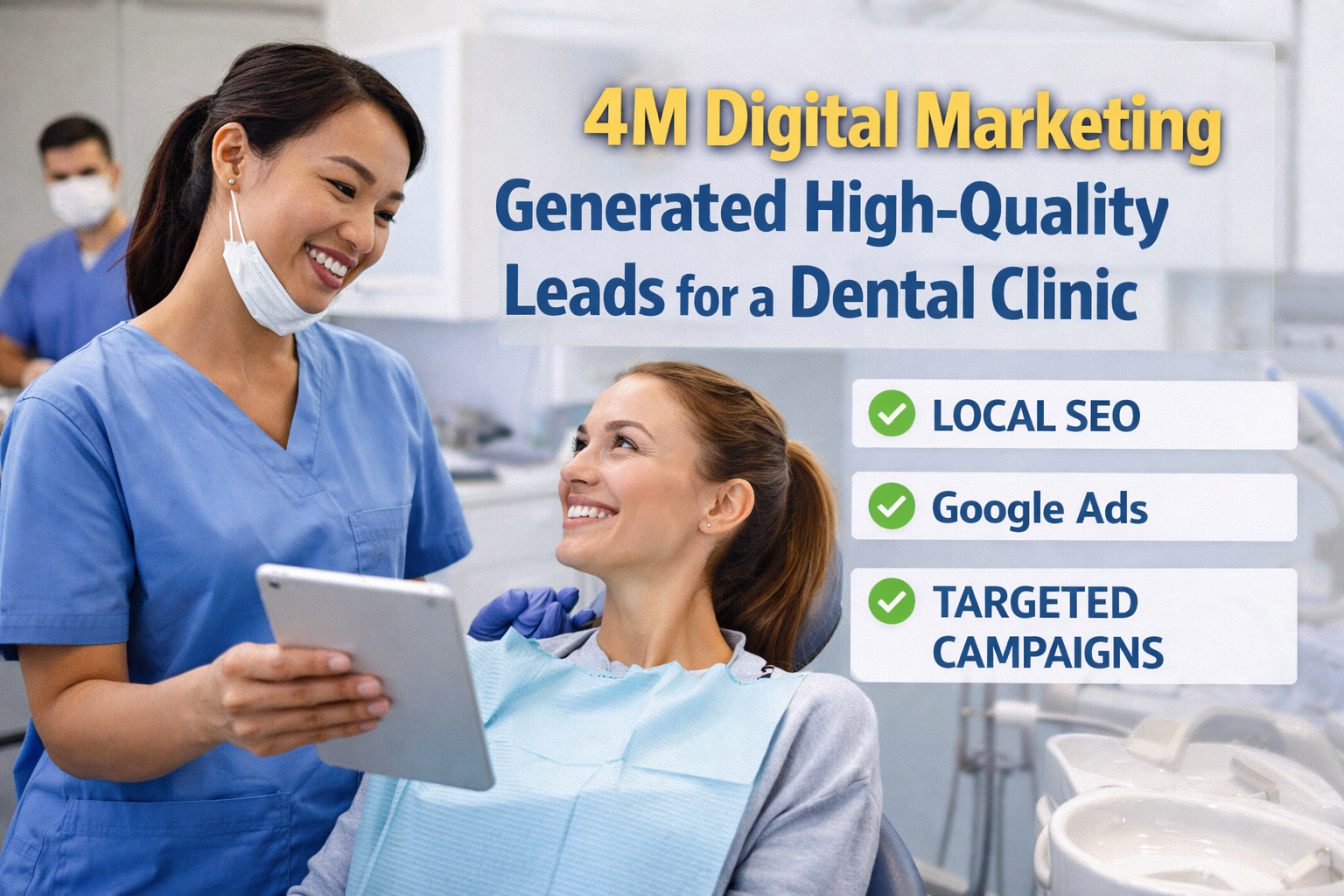 Dental clinic marketing case study showing high quality patient lead generation
