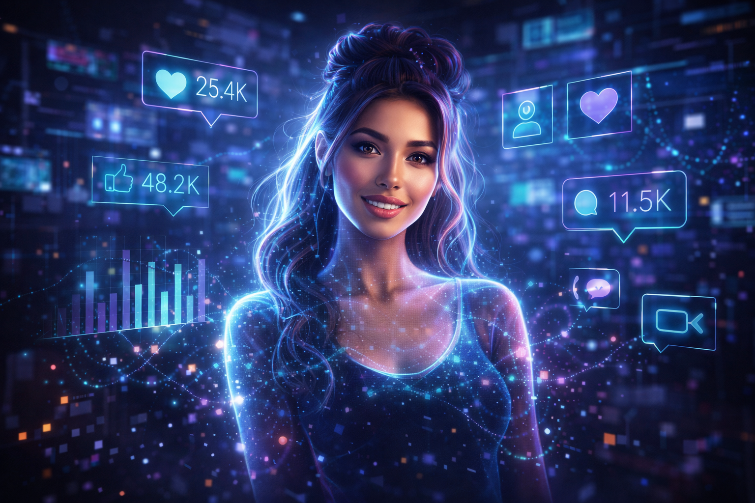AI celebrity digital marketing trend using artificial intelligence avatars and personalized advertising