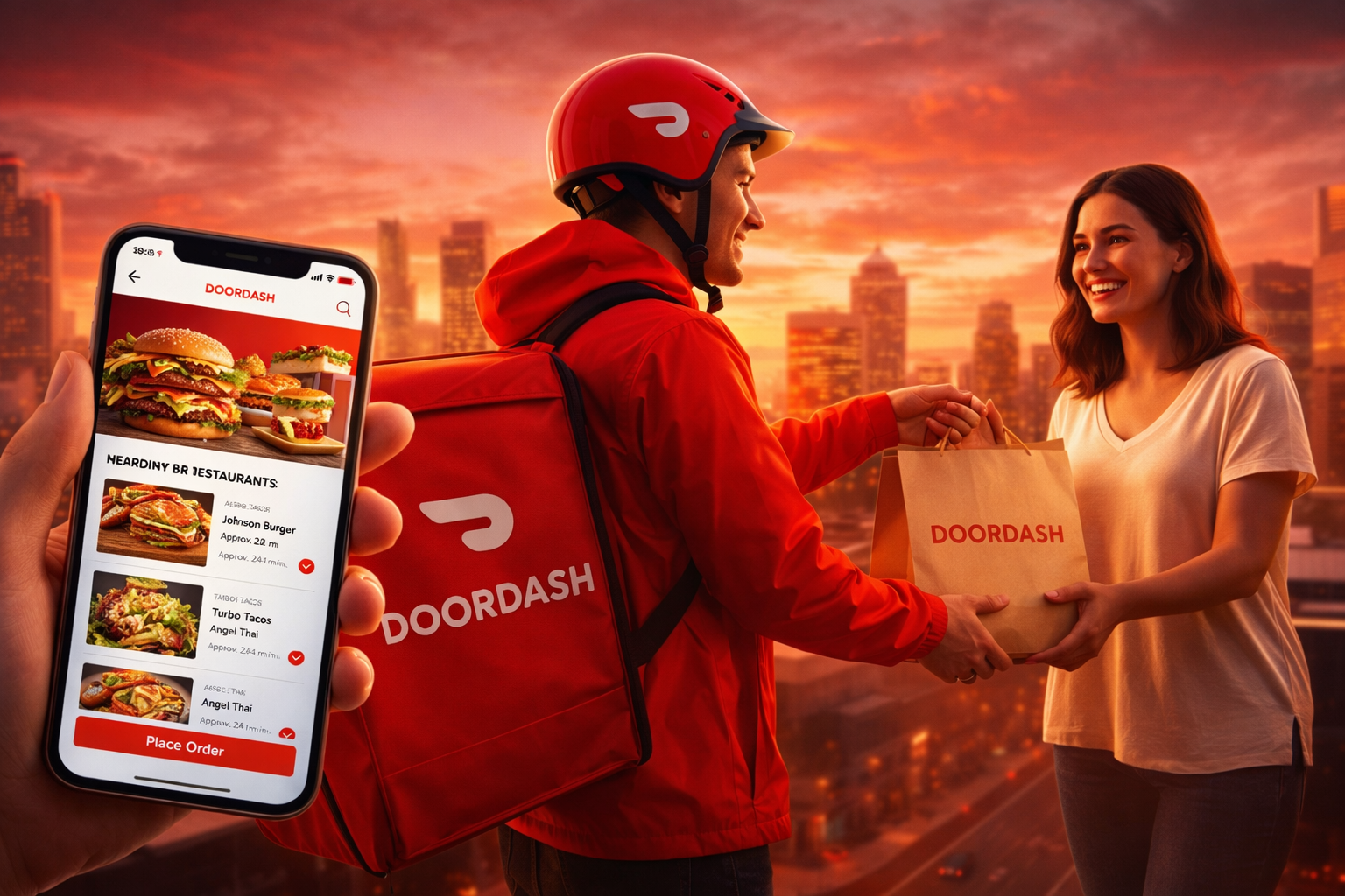 DoorDash social media marketing campaign showcasing viral content and influencer collaborations
