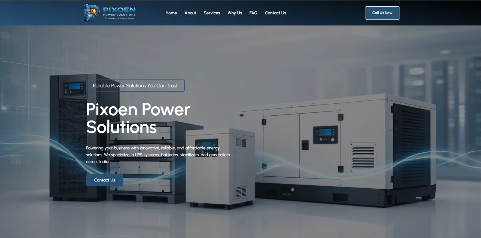 Pixoen Power Solutions Website